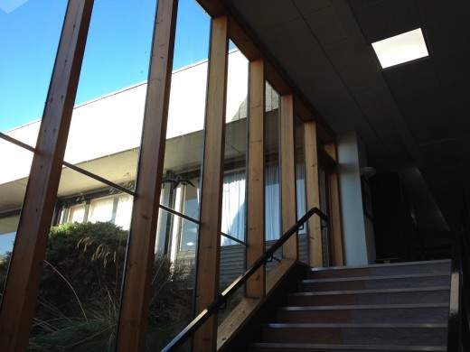 Pathfoot Building at University of Stirling stair screen