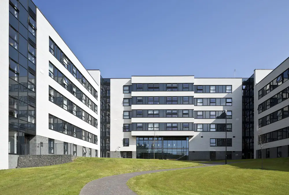 Juniper Court halls of residence Stirling University design by Lewis & Hickey Architects