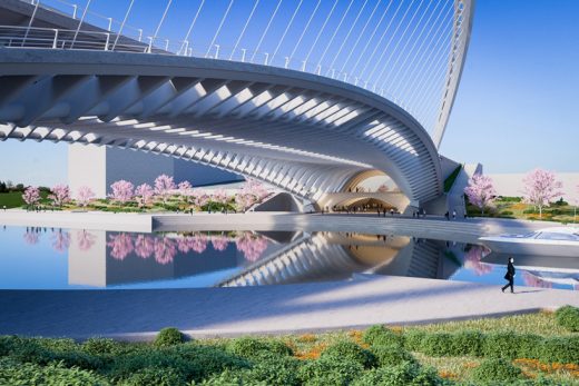 Santiago Calatrava Bridge in City of Huashan