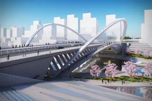 Santiago Calatrava Bridge in City of Huashan