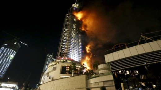 The Address Hotel Dubai building fire