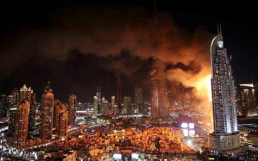 The Address Dubai hotel building fire