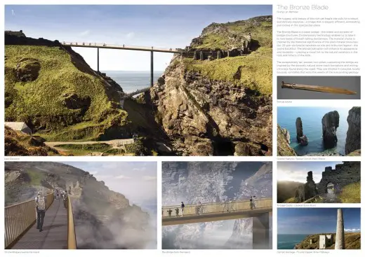 Tintagel Castle Bridge Contest Design by Marks Barfield Architects