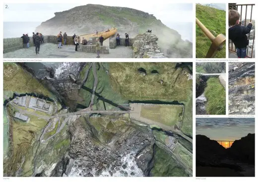 Tintagel Castle Bridge Contest Design by Marks Barfield Architects