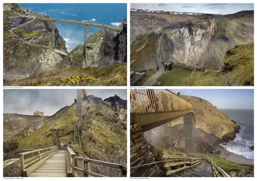 Tintagel Castle Bridge Contest Design by Marks Barfield Architects