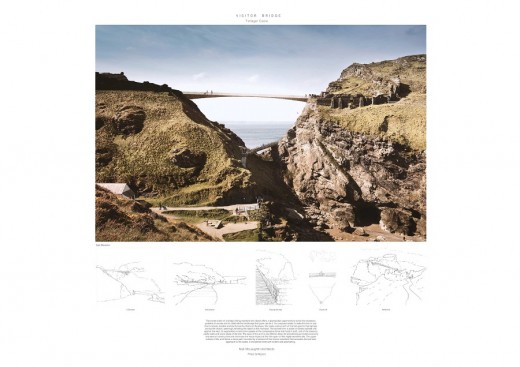 Tintagel Castle Bridge Contest Design by Niall McLaughlin Architects