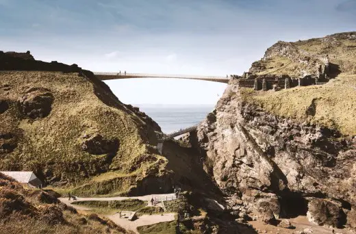 Tintagel Castle Bridge Contest Design by Niall McLaughlin Architects