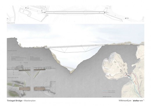 Tintagel Castle Bridge Contest Design by WilkinsonEyre