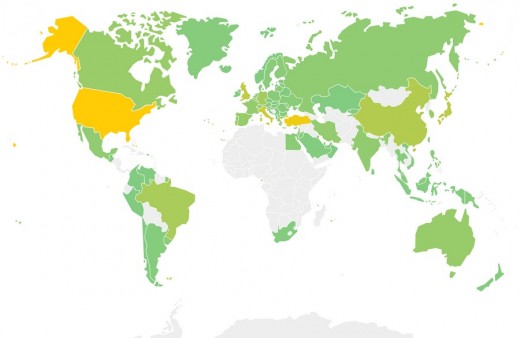 World Design Rankings heatmap