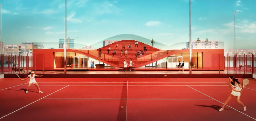 Tennisclub IJburg Amsterdam: The Couch, MVRDV