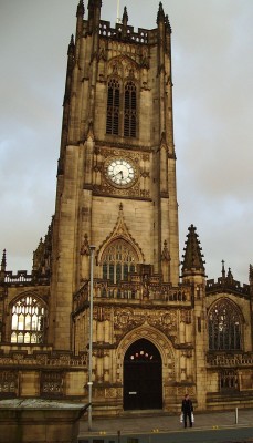 Manchester Cathedral building entry