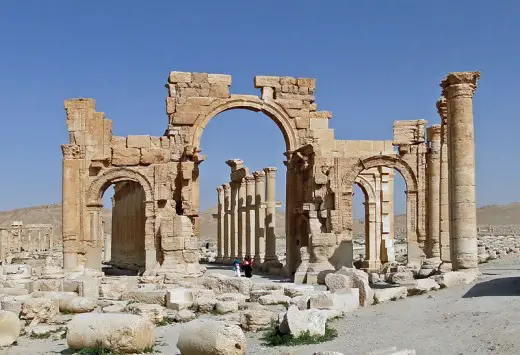 The monumental arch of Palmyra, Syria