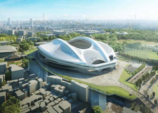 Zaha Hadid Tokyo Stadium design