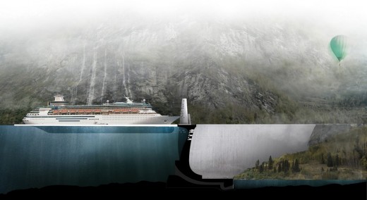 Cruise Terminal at a Fjord