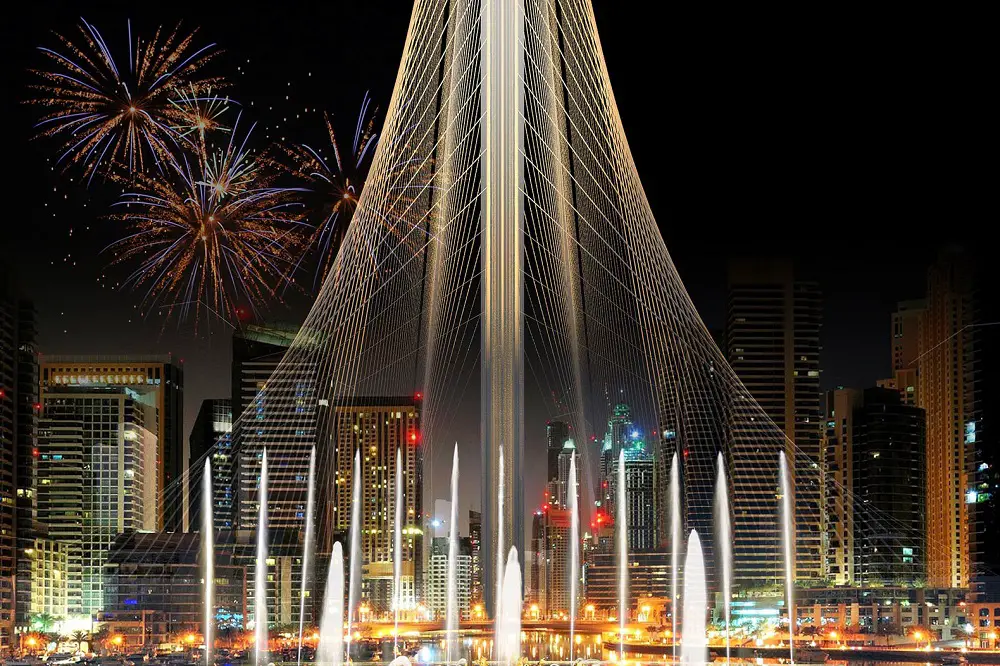 Dubai Creek Observation Tower Building by Santiago Calatrava
