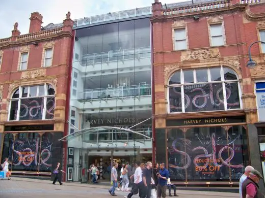 Harvey Nichols Leeds store entry | www.e-architect.com