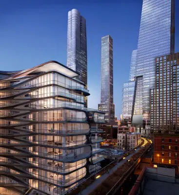 View of Hudson Yards and 520 West 28th Street Looking North from the High Line