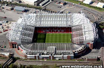 Manchester United Old Trafford aerial photo