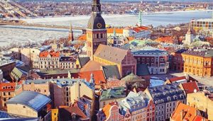 Riga Latvia buildings - roofscape