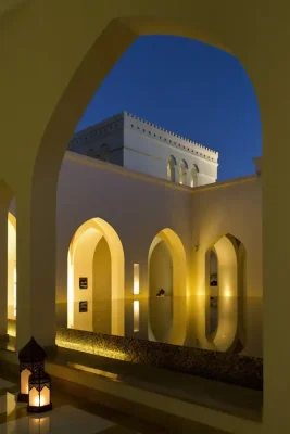 Rotana Salalah Five Star Hotel Oman building at night