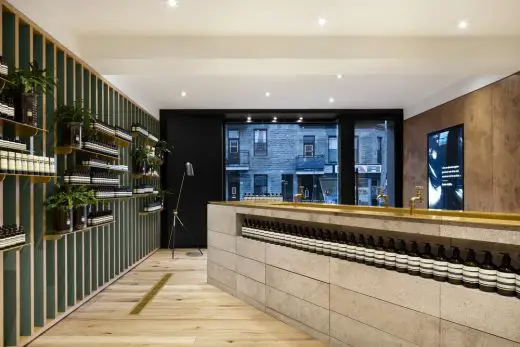 Quebec Skincare Shop design by Naturehumaine Architects