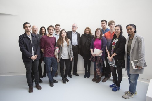 Sir Peter Cook and students