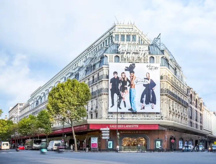 Boulevard Haussmann department store in Paris