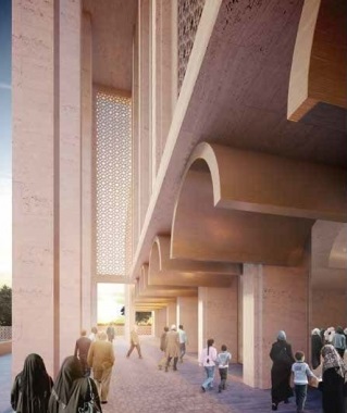 Baitul Futuh Mosque Modern London building design by John McAslan + Partners