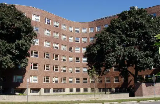 Baker House, Massachusetts Institute of Technology, Cambridge design by Alvar Aalto Architect