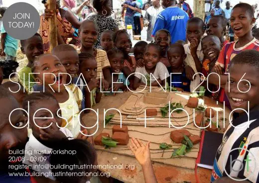 Design + Build Workshop, Sierra Leone - Architecture Events 2016