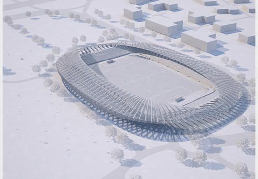 Gloucestershire football club design by Zaha Hadid Architects