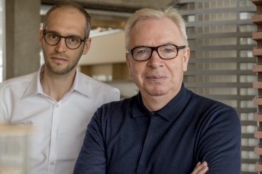 Sir David Chipperfield with Swiss architect Simon Kretz