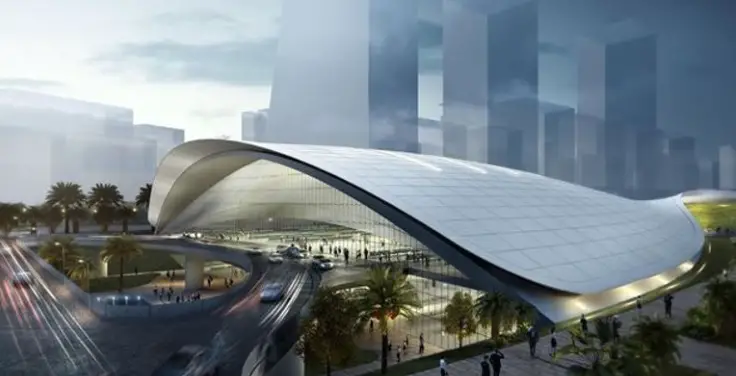 Singapore high-speed rail station building
