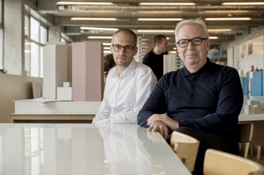 Swiss architect Simon Kretz with Sir David Chipperfield