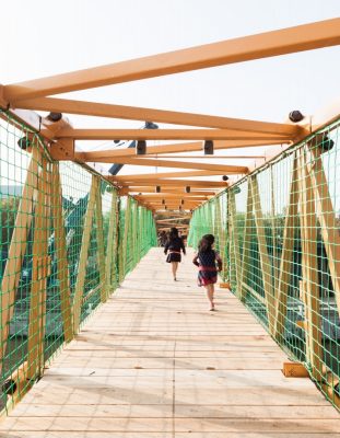 Temporary Bridge over the Charleroi Canal