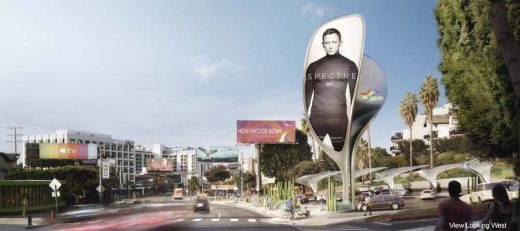 Zaha Hadid Billboard on Sunset Strip design