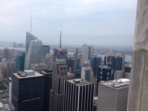 New York skyscrapers viewed from the top of the Rockefeller Center