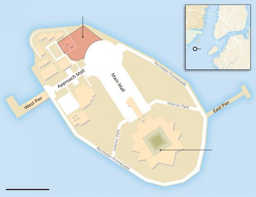 The Statue of Liberty island plan