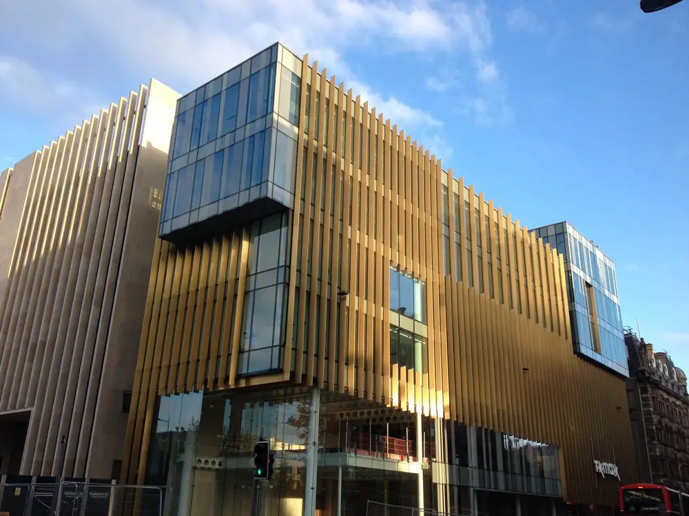 golden St Andrew Square Edinburgh building