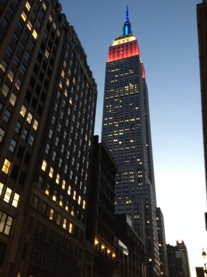 Famous New York skyscraper building