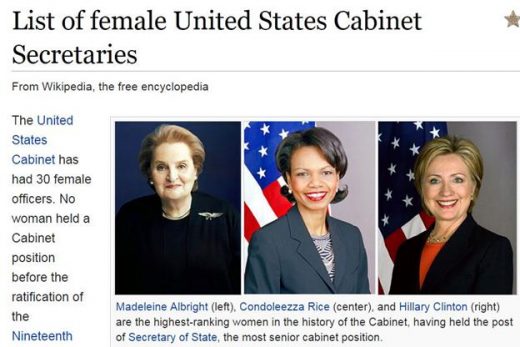 Female United States Cabinet Secretaries