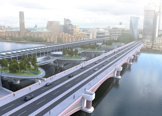 London Garden Bridge Concept at Blackfriars by Crispin Wride Architects Design Studio Ltd