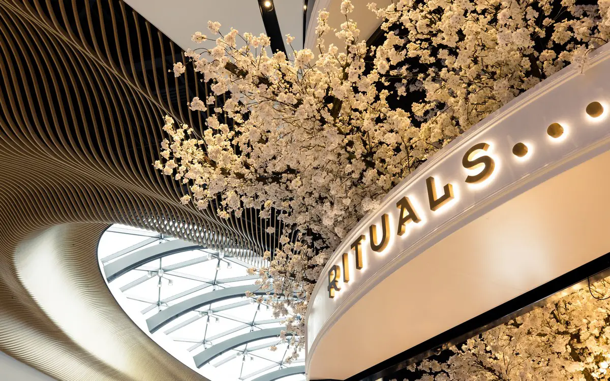 Walk on the ceiling as you journey - Westfield London