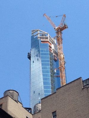New York skyscraper building construction