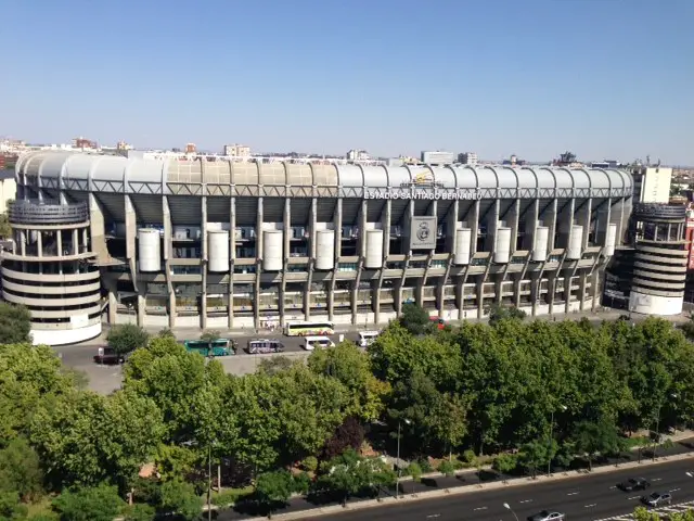 Santiago Bernabeu Stadium building in Madrid