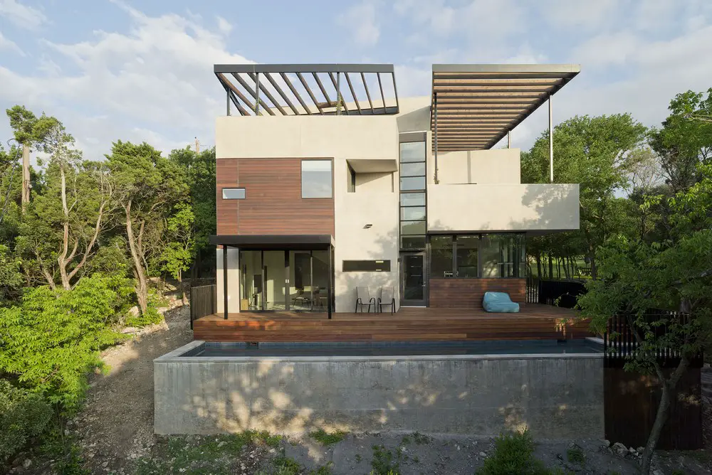 Carved Cube House in West Austin