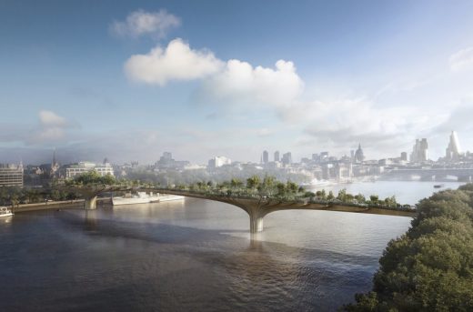 Garden Bridge across the River Thames in London