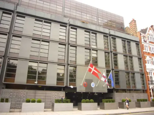 The Royal Danish Embassy London Sloane Street entrance