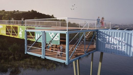 Shipping Container Bridge in Tel Aviv