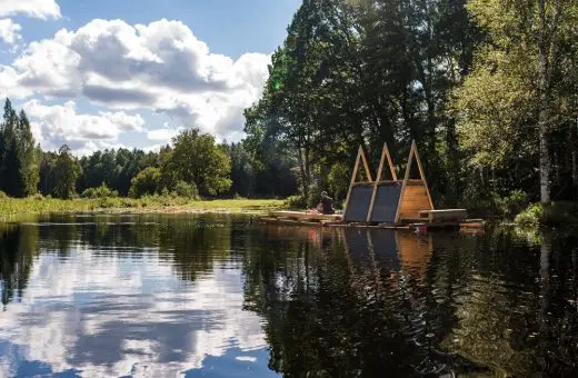 Floating Structures in Soomaa Forests by Rintala Eggertsson Architects